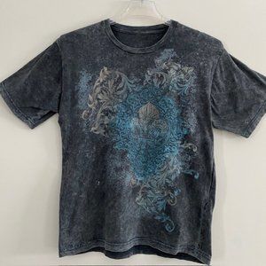 Dikotomy Blue Gray Graphic Tee